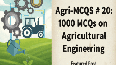 MCQs on Agricultural Engineering