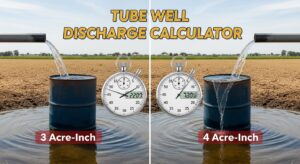 Tube Well Discharge Calculator: Calculate Water Output & Irrigation Time