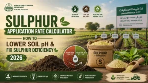 Sulphur Application Rate Calculator – How to Lower Soil pH & Fix Sulphur Deficiency 2026