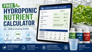 Free Hydroponic Nutrient Calculator: Calculate EC, PPM & Nutrient Dosing