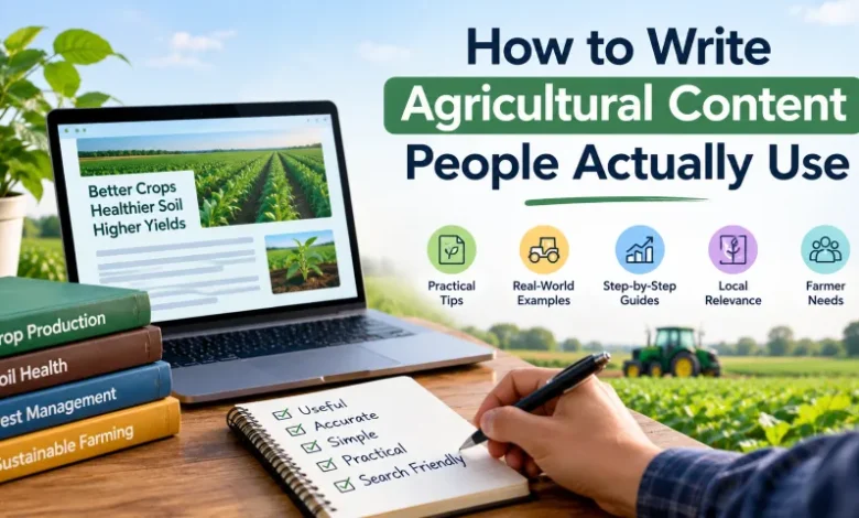 agricultural content writing