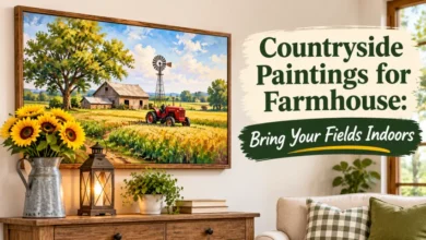 countryside paintings for farmhouse