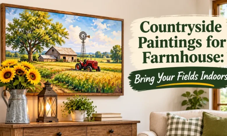countryside paintings for farmhouse